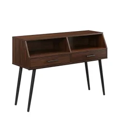 Sale Kirklands Home Dark Walnut 2-Drawer Henry Console Table Brown