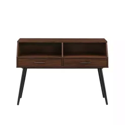 Sale Kirklands Home Dark Walnut 2-Drawer Henry Console Table Brown
