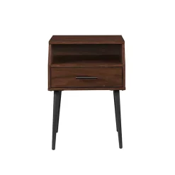 Outlet Kirklands Home Dark Walnut Open Storage Accent Table Brown