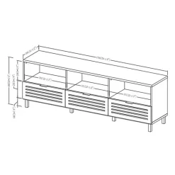 Sale Kirklands Home Dark Walnut Rustic Slat Door TV Stand, 70 in. Brown