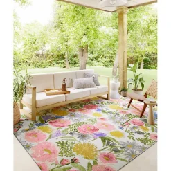 Online Kirklands Home Daylight Garden Party Indoor/Outdoor Rug, 7x11
