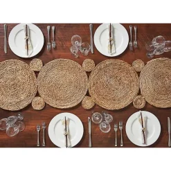 Discount Kirklands Home Decorative Braided Jute Table Runner Tan