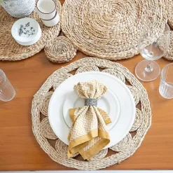 Discount Kirklands Home Decorative Braided Jute Table Runner Tan