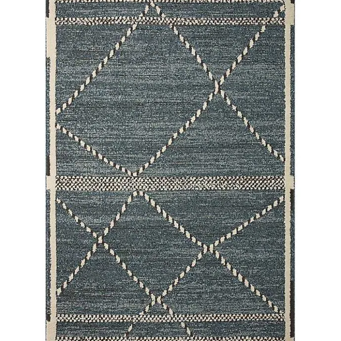 Discount Kirklands Home Denim Asymmetrical Tufted Area Rug, 7x10 Blue