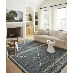 Discount Kirklands Home Denim Asymmetrical Tufted Area Rug, 7x10 Blue