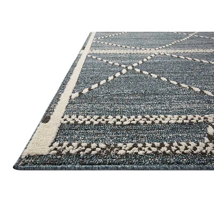 Discount Kirklands Home Denim Asymmetrical Tufted Area Rug, 7x10 Blue