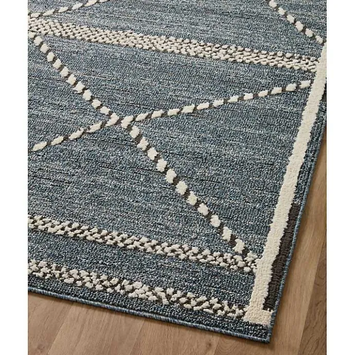 Discount Kirklands Home Denim Asymmetrical Tufted Area Rug, 7x10 Blue