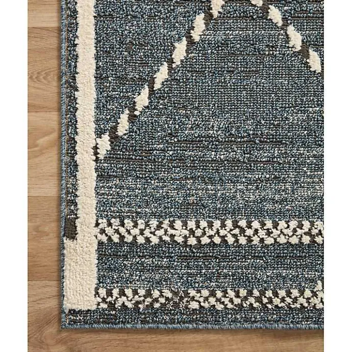 Discount Kirklands Home Denim Asymmetrical Tufted Area Rug, 7x10 Blue