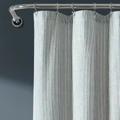 Outlet Kirklands Home Denim Vintage Stripe Shower Curtain Blue
