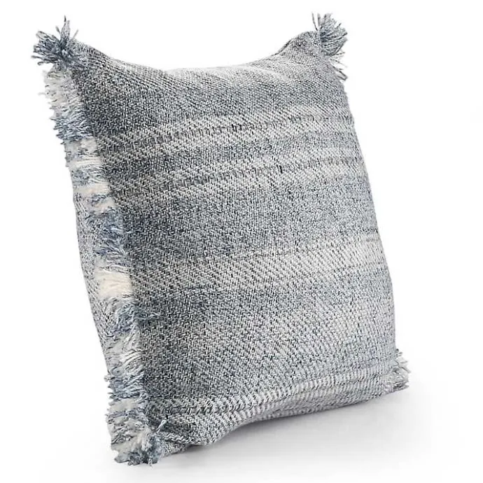 Sale Kirklands Home Denim Contemporary Stripe Outdoor Throw Pillow