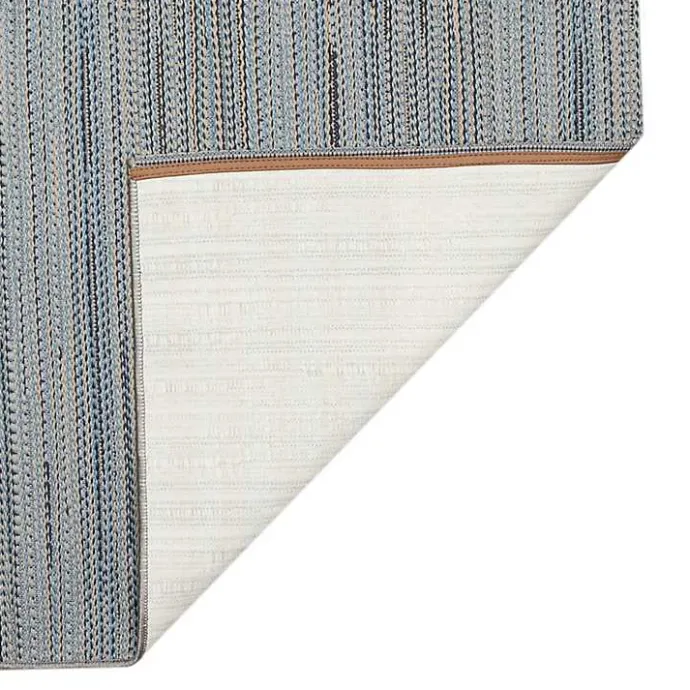 Sale Kirklands Home Denim Woven Lines Indoor/Outdoor Accent Rug, 2x2 Blue