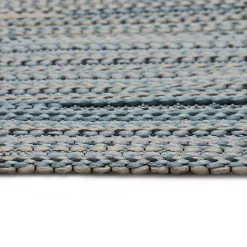 Sale Kirklands Home Denim Woven Lines Indoor/Outdoor Accent Rug, 2x2 Blue