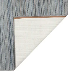 Discount Kirklands Home Denim Woven Lines Indoor/Outdoor Runner, 1x4 Blue
