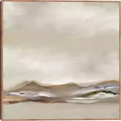 Kirklands Home Desert View Framed Canvas Art Print Gray