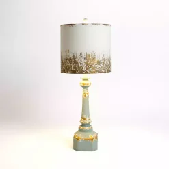 Online Kirklands Home Distressed Blue Painted Metal Shade Table Lamp