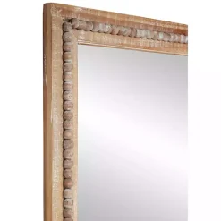 Outlet Kirklands Home Distressed Brown Beaded Wall Mirror