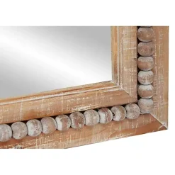 Outlet Kirklands Home Distressed Brown Beaded Wall Mirror