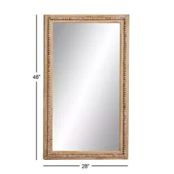 Outlet Kirklands Home Distressed Brown Beaded Wall Mirror