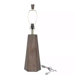 Hot Kirklands Home Distressed Brown Hexagonal Table Lamps, Set of 2 White
