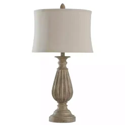 Online Kirklands Home Distressed Brown Spindle Table Lamp Tan