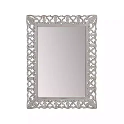 Hot Kirklands Home Distressed Gray Botanical Rectangle Wall Mirror