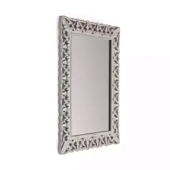 Hot Kirklands Home Distressed Gray Botanical Rectangle Wall Mirror