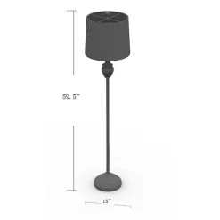 Online Kirklands Home Distressed Gray Hadlee Floor Lamp Tan