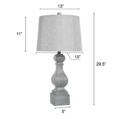 Outlet Kirklands Home Distressed Traditional Baluster Table Lamp Gray