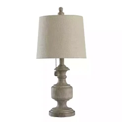 Kirklands Home Distressed Urn Resin Table Lamp Gray