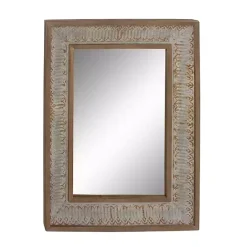Discount Kirklands Home Distressed Gray Wood Rectangular Wall Mirror
