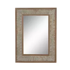 Discount Kirklands Home Distressed Gray Wood Rectangular Wall Mirror