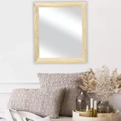 Online Kirklands Home Distressed Natural Wood Recgle Wall Mirror Tan
