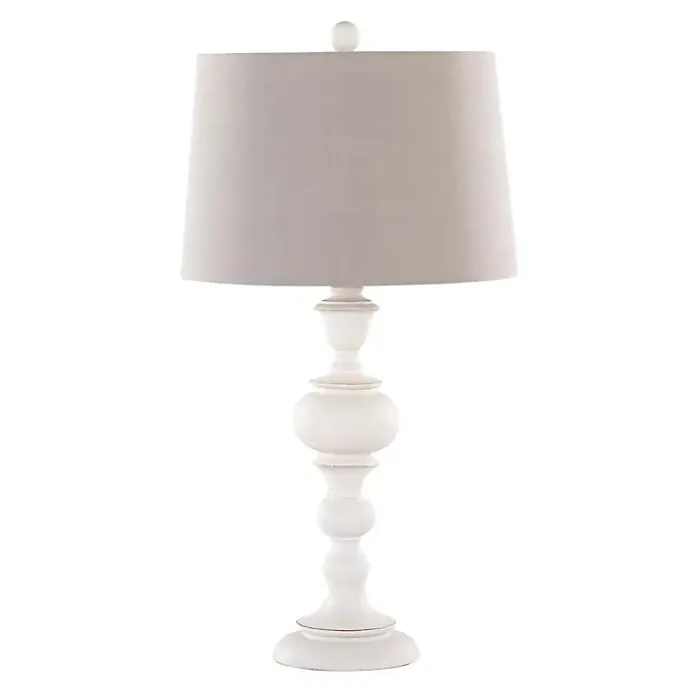 Clearance Kirklands Home Distressed Off-White Morocco Table Lamps, Set of 2 Gray
