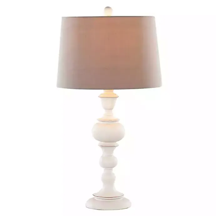 Clearance Kirklands Home Distressed Off-White Morocco Table Lamps, Set of 2 Gray