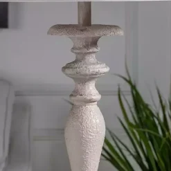 Discount Kirklands Home Distressed Taupe Finish Floor Lamp White
