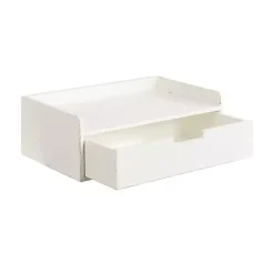 Best Kirklands Home Distressed Drawer Kitt Floating Side Table White