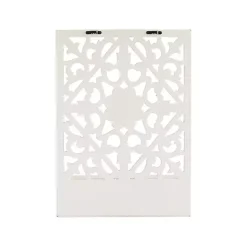 Sale Kirklands Home Distressed White Floral Carved Wall Shelf