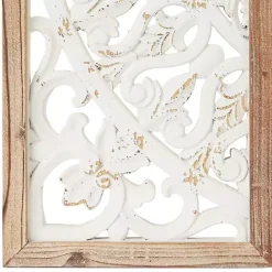 Kirklands Home Distressed White Floral Wall Plaques, Set of 3