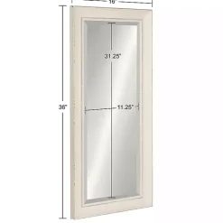 Kirklands Home Distressed White Maron Wall Mirror