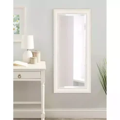 Kirklands Home Distressed White Maron Wall Mirror