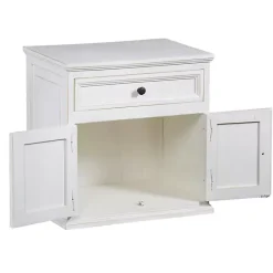 Kirklands Home Distressed Nightstand White