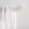 Kirklands Home Distressed White Open Sphere Curtain Rod, 120 in.