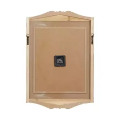 Discount Kirklands Home Distressed White Wood Scroll Wall Clock