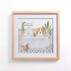 Sale Kirklands Home Dog Pals Bathtub Framed Art Print Multi