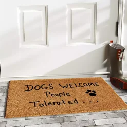 New Kirklands Home Dogs Welcome Coir Doormat