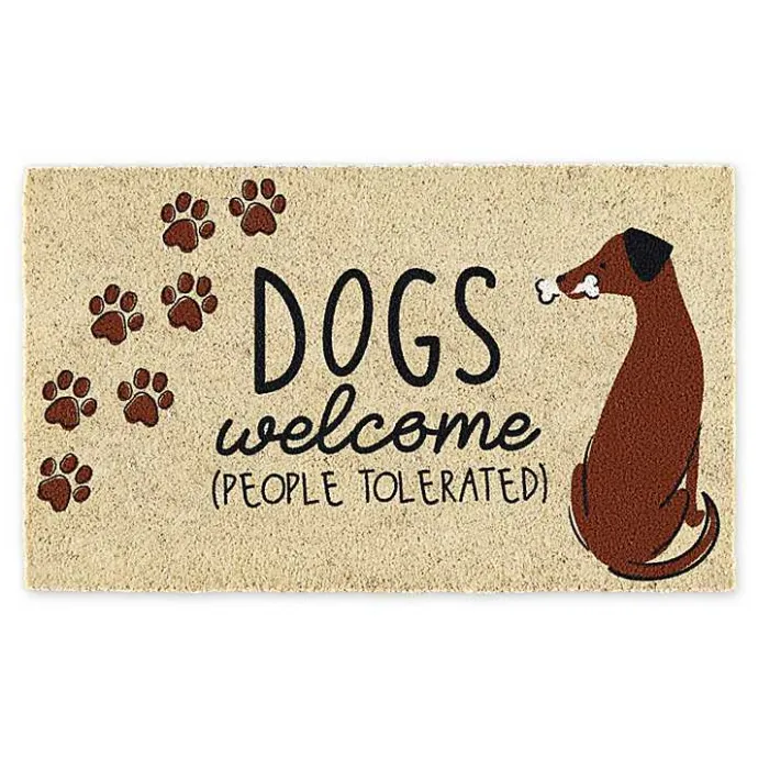 Kirklands Home Dogs Welcome People Tolerated Doormat