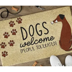 Kirklands Home Dogs Welcome People Tolerated Doormat