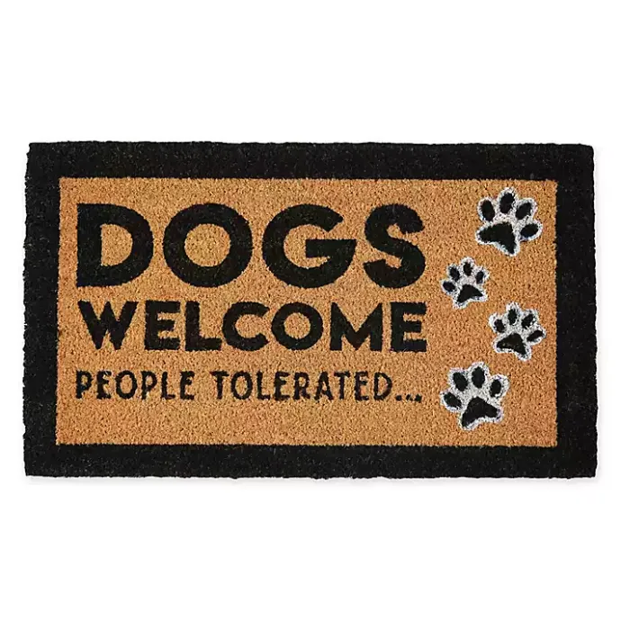 New Kirklands Home Dogs Welcome People Tolerated Coir Doormat