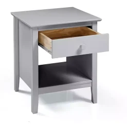Sale Kirklands Home Dove Brazilian Pine Wood Nightstand Gray