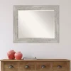 Discount Kirklands Home Dove Gray Scoop Frame Beveled Mirror, 34x28 in.